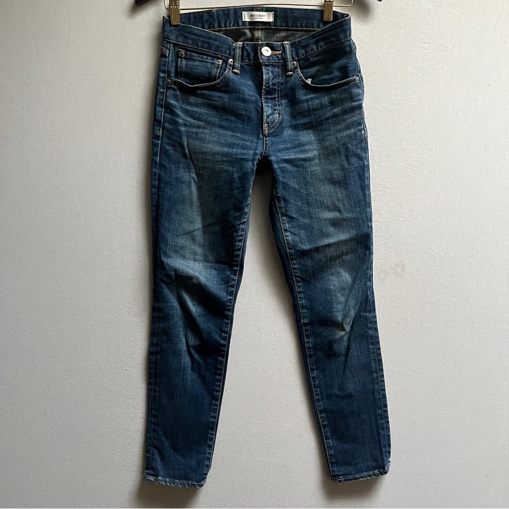 MOUSSY Vintage Skinny Jeans Dark Wash Japanese Denim Size 25
